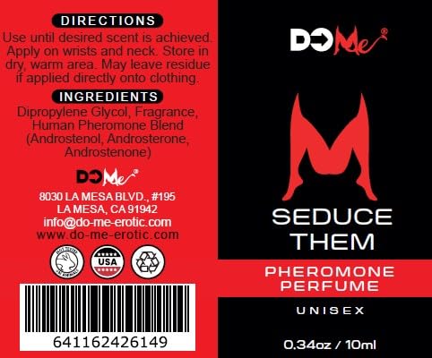 Do Me Seduce Them - Premium Unisex Pheromone Cologne - Pheromone Essential Oil Cologne To Attract Men and Women - Infused With Pure Pheromones - Pheromone Perfume For Him and Her - 0.34 oz (10 mL)