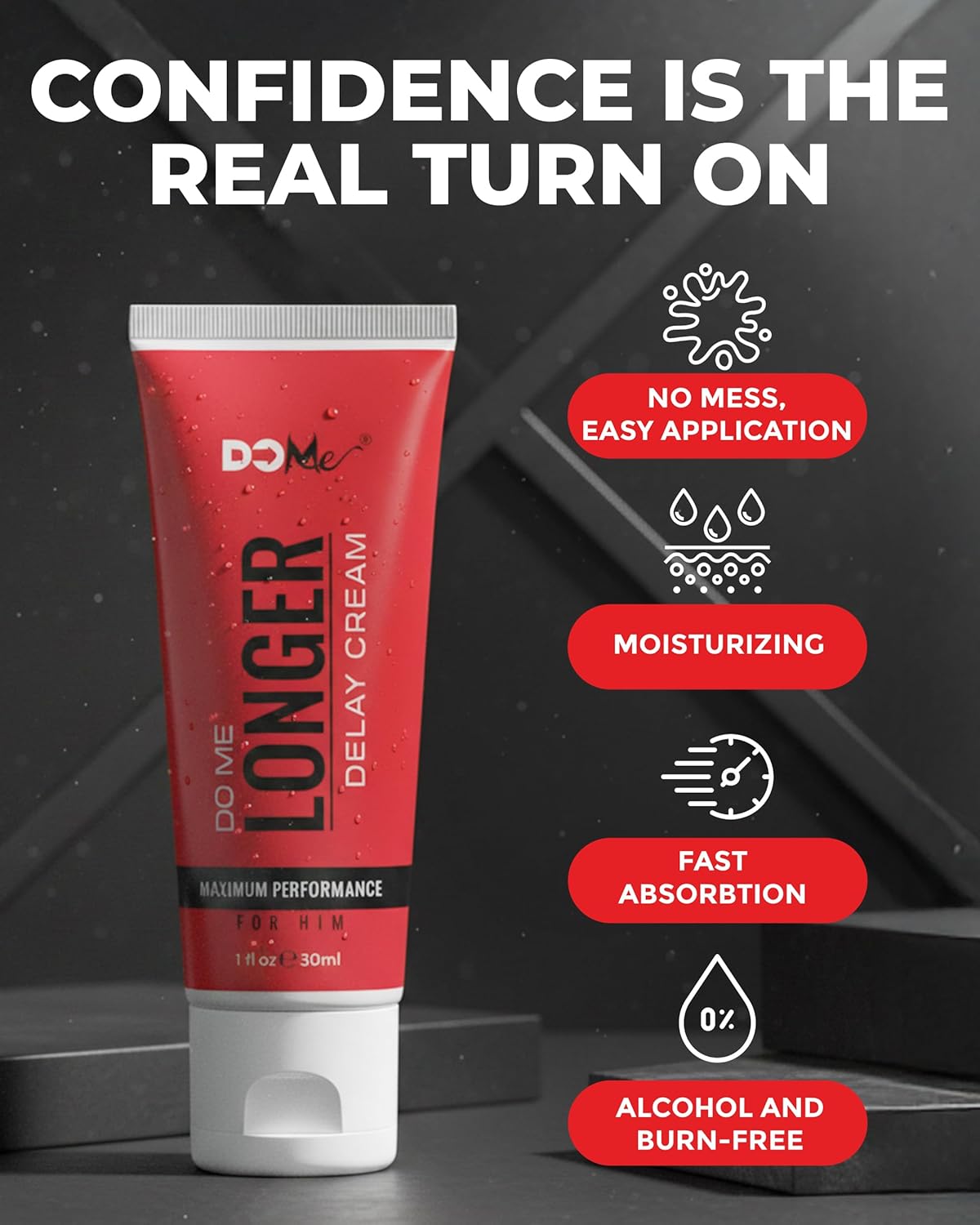 DO ME LONGER Delay Cream for Men with Benzocaine 7.5% - Last Longer in Bed and Really Feel like a Man