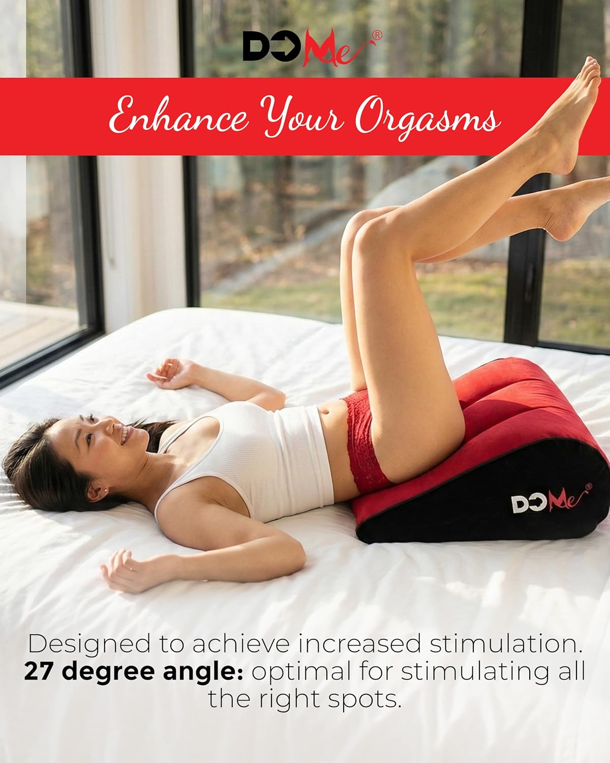 SEX PILLOW Get Deeper Penetration with a 27 Degree Wedge - Waterproof Velvety Finish with a Non-slip Base