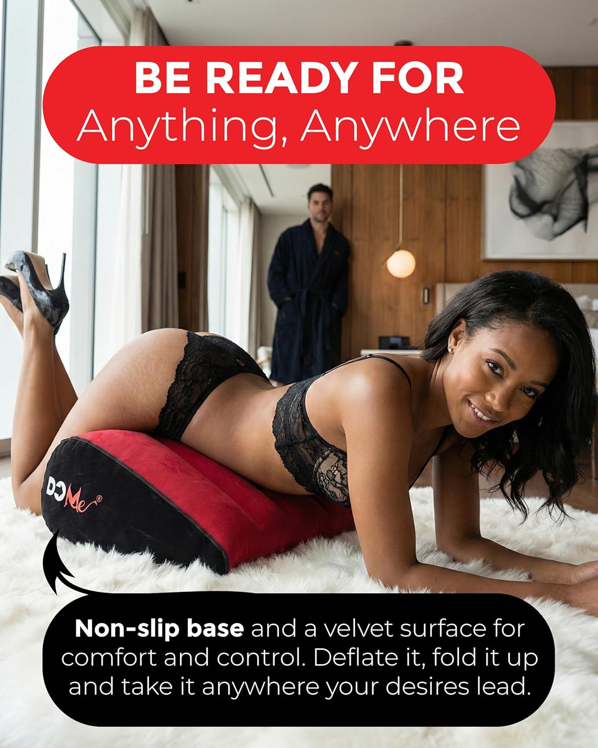 SEX PILLOW Get Deeper Penetration with a 27 Degree Wedge - Waterproof Velvety Finish with a Non-slip Base